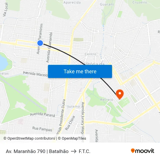 Av. Maranhão 790 | Batalhão to F.T.C. map