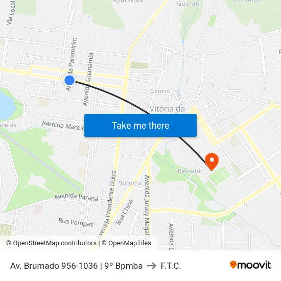 Av. Brumado 956-1036 | 9º Bpmba to F.T.C. map