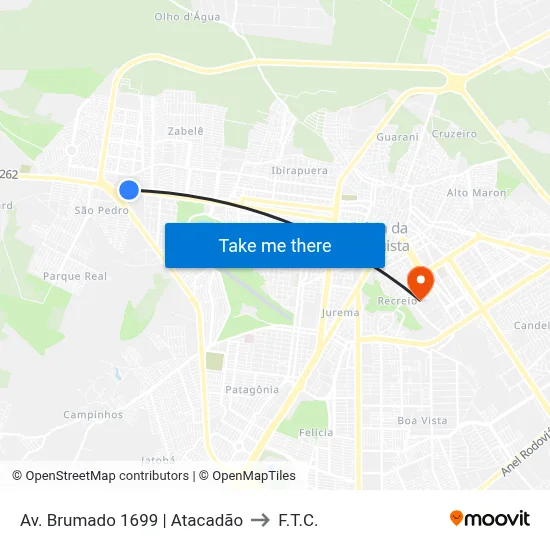 Av. Brumado 1699 | Atacadão to F.T.C. map