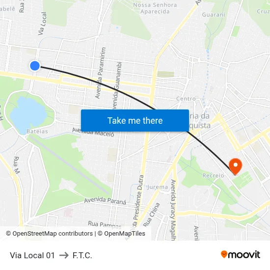 Via Local 01 to F.T.C. map