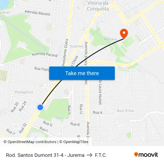 Rod. Santos Dumont 31-4 - Jurema to F.T.C. map