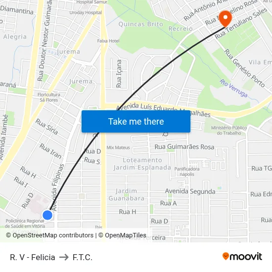 R. V - Felicia to F.T.C. map