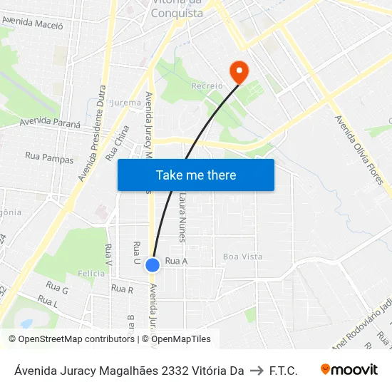 Ávenida Juracy Magalhães 2332 Vitória Da to F.T.C. map