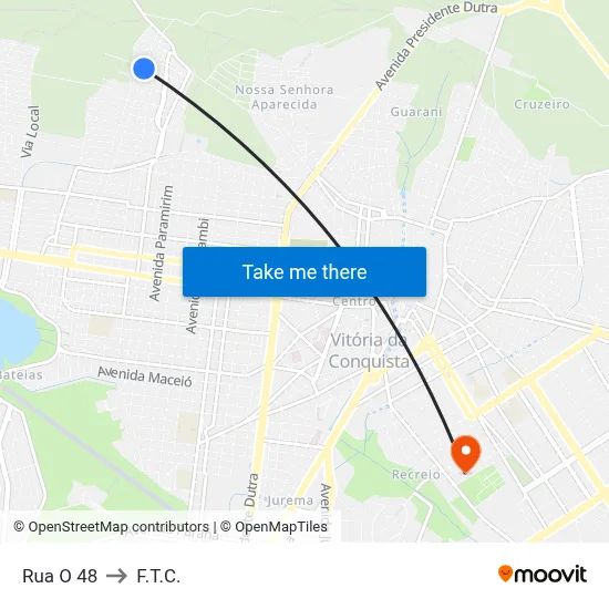 Rua O 48 to F.T.C. map