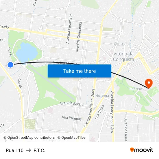 Rua I 10 to F.T.C. map