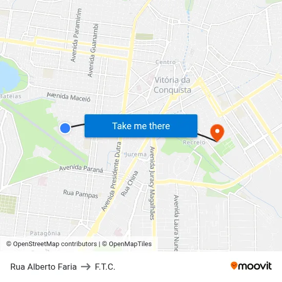Rua Alberto Faria to F.T.C. map