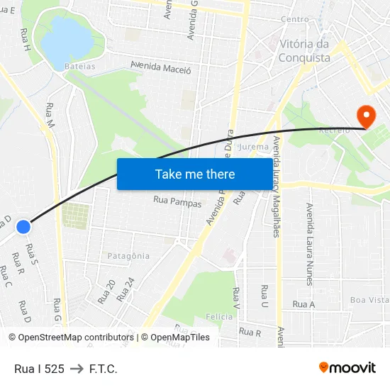 Rua I 525 to F.T.C. map