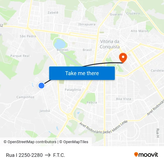 Rua I 2250-2280 to F.T.C. map