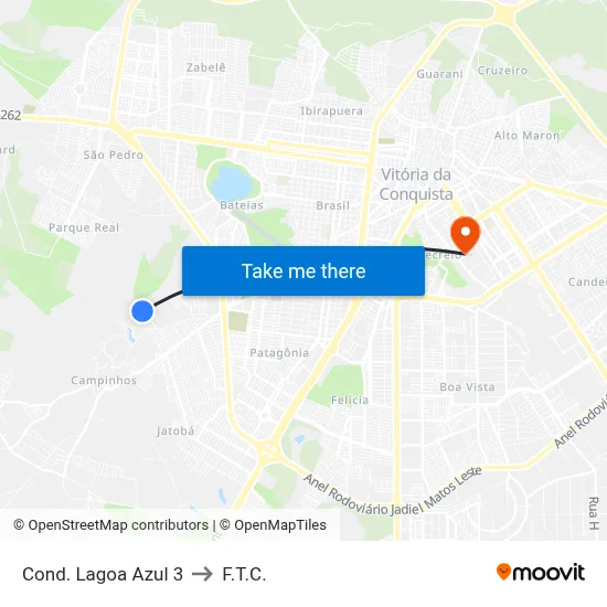Cond. Lagoa Azul 3 to F.T.C. map