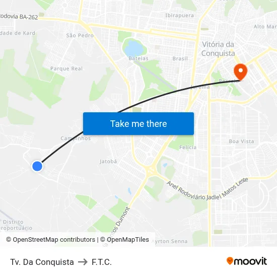 Tv. Da Conquista to F.T.C. map