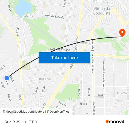 Rua R 39 to F.T.C. map
