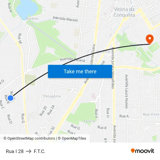 Rua I 28 to F.T.C. map