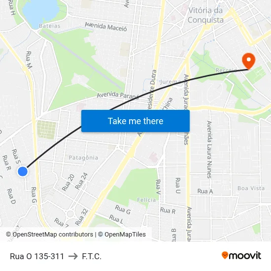 Rua O 135-311 to F.T.C. map