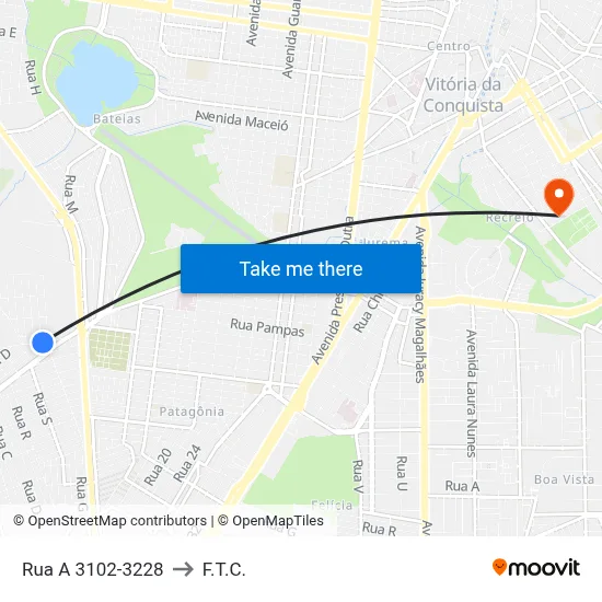 Rua A 3102-3228 to F.T.C. map