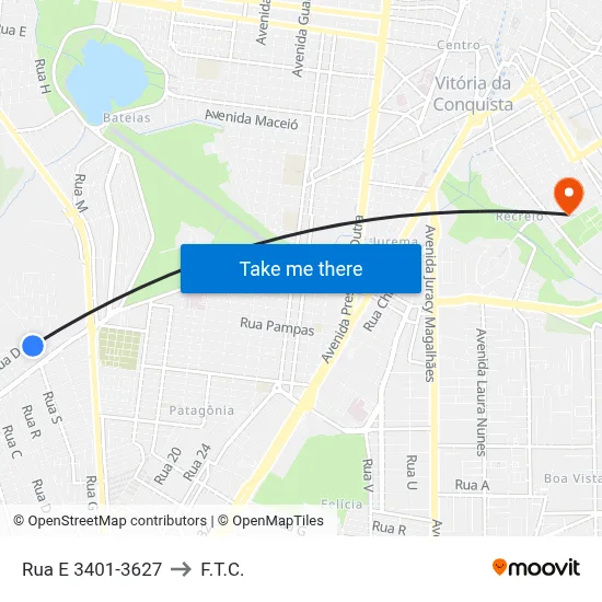Rua E 3401-3627 to F.T.C. map