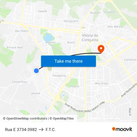 Rua E 3734-3982 to F.T.C. map