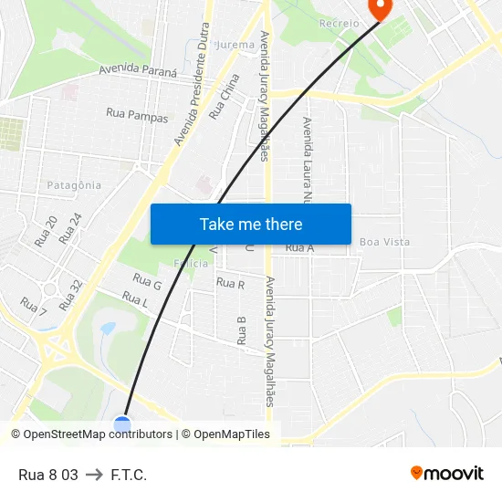 Rua 8 03 to F.T.C. map