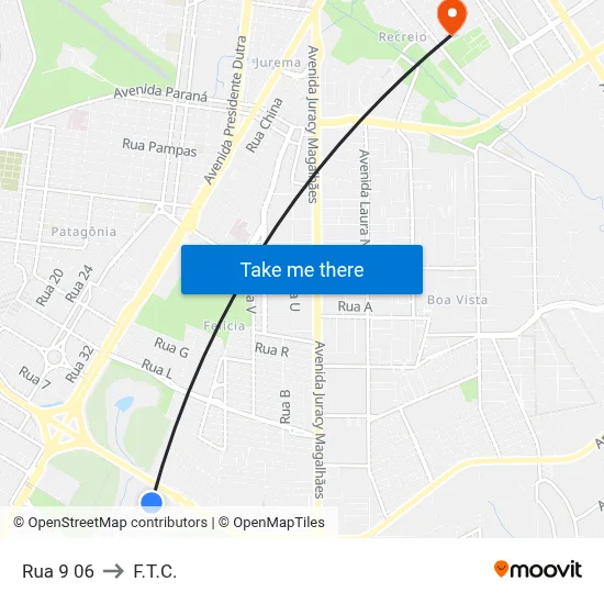 Rua 9 06 to F.T.C. map
