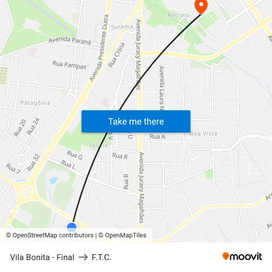 Vila Bonita - Final to F.T.C. map