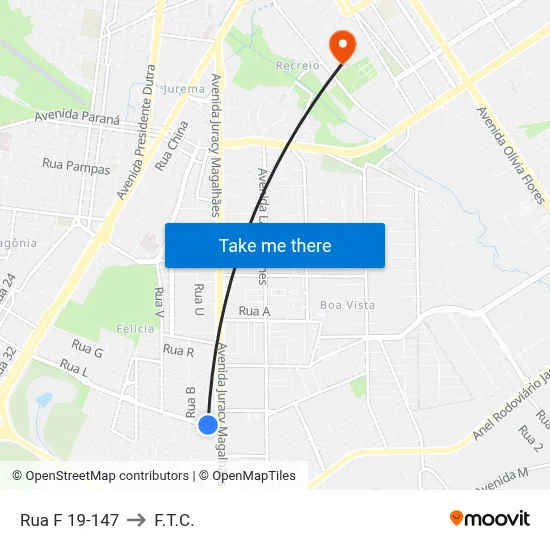 Rua F 19-147 to F.T.C. map
