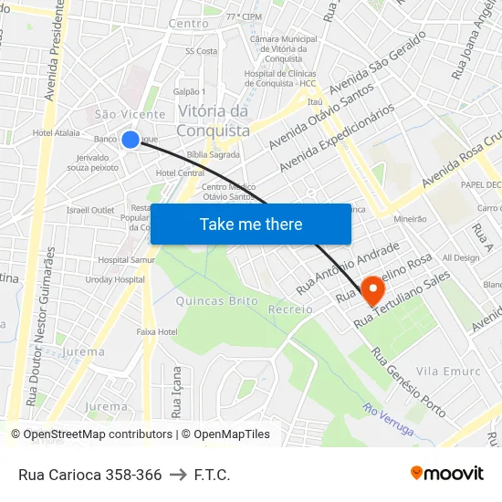 Rua Carioca 358-366 to F.T.C. map