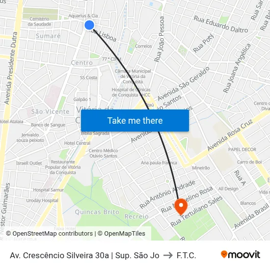 Av. Crescêncio Silveira 30a | Sup. São Jo to F.T.C. map