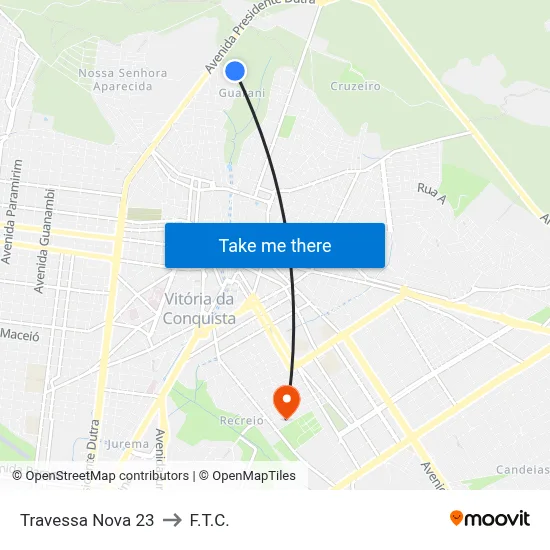 Travessa Nova 23 to F.T.C. map