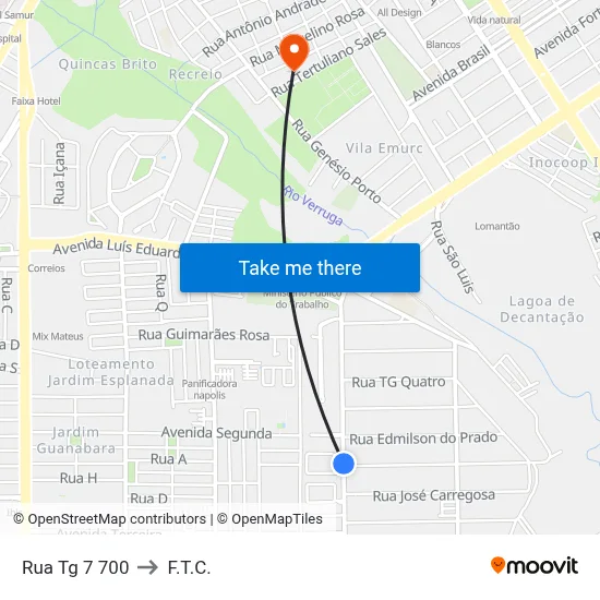 Rua Tg 7 700 to F.T.C. map