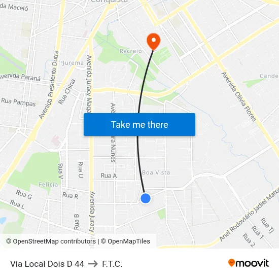 Via Local Dois D 44 to F.T.C. map