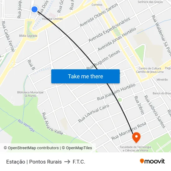 Estação | Pontos Rurais to F.T.C. map
