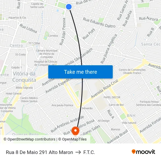 Rua 8 De Maio 291 Alto Maron to F.T.C. map