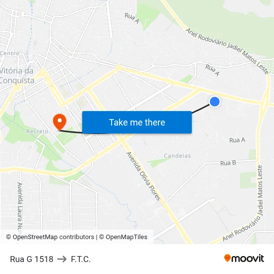 Rua G 1518 to F.T.C. map