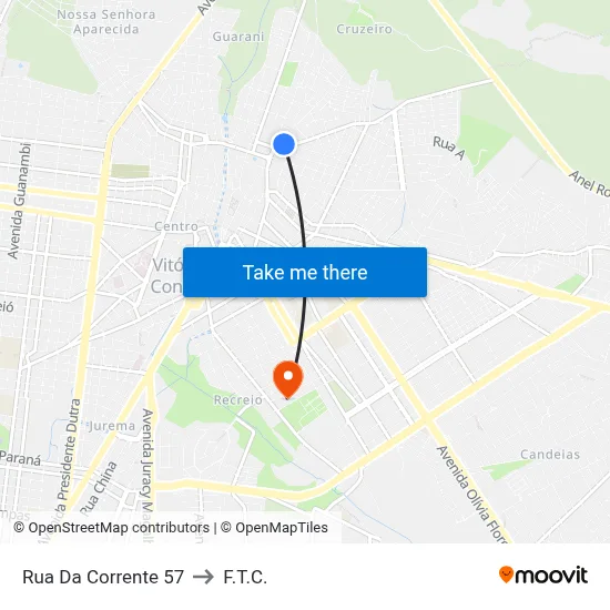 Rua Da Corrente 57 to F.T.C. map