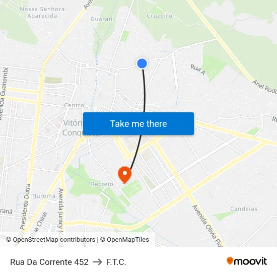 Rua Da Corrente 452 to F.T.C. map