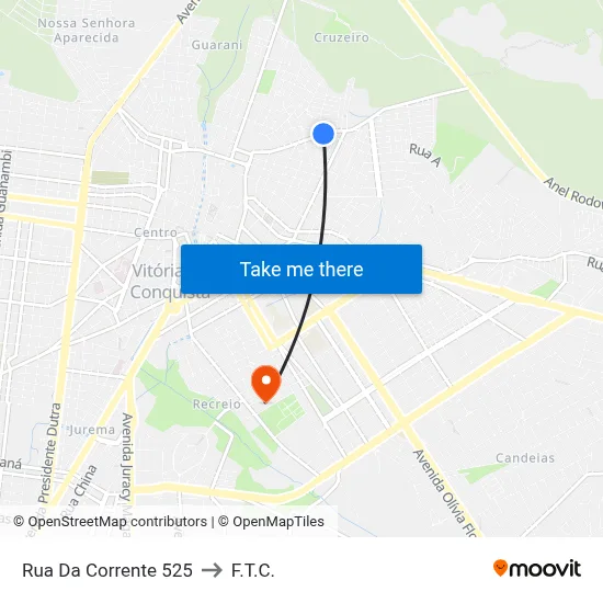 Rua Da Corrente 525 to F.T.C. map