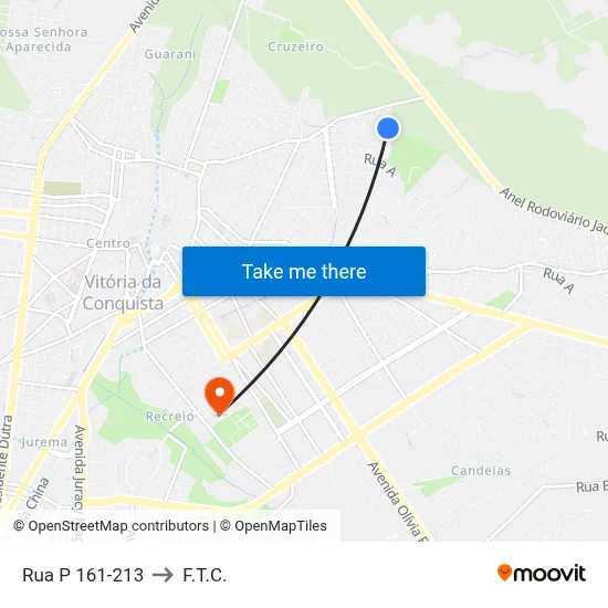 Rua P 161-213 to F.T.C. map