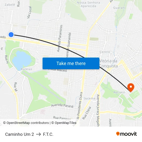 Caminho Um 2 to F.T.C. map