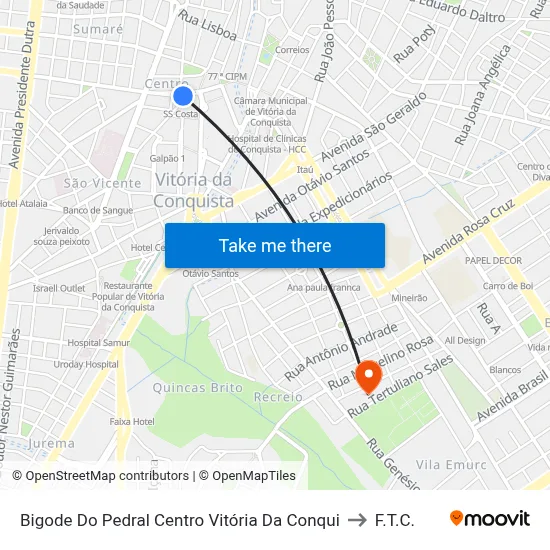 Bigode Do Pedral Centro Vitória Da Conqui to F.T.C. map