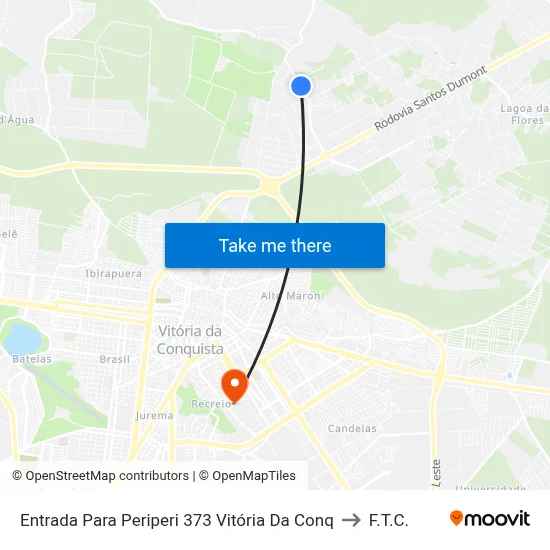 Entrada Para Periperi 373 Vitória Da Conq to F.T.C. map