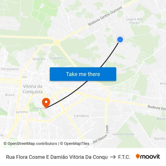 Rua Flora Cosme E Damião Vitória Da Conqu to F.T.C. map