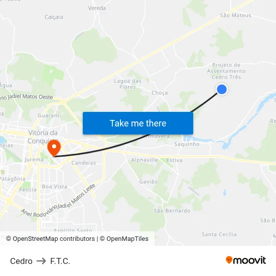 Cedro to F.T.C. map