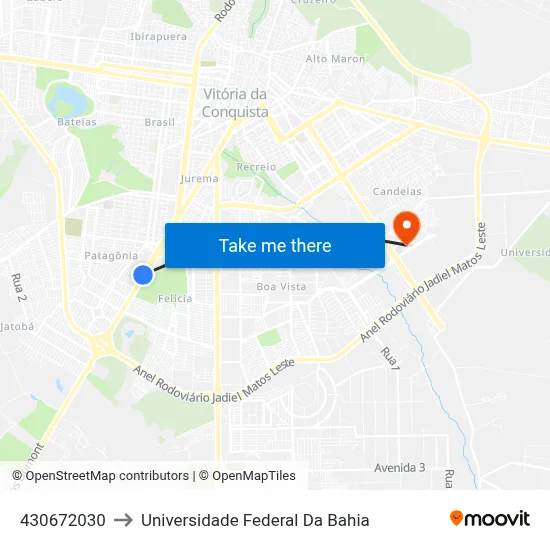 430672030 to Universidade Federal Da Bahia map