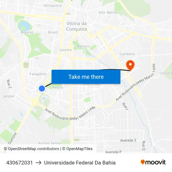 430672031 to Universidade Federal Da Bahia map
