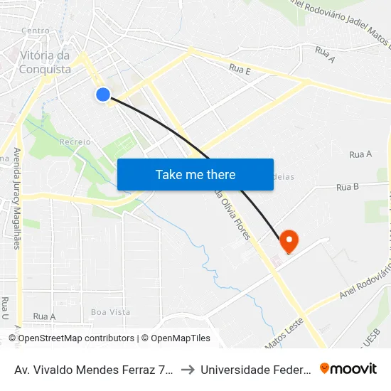 Av. Vivaldo Mendes Ferraz 755a | Após Pos to Universidade Federal Da Bahia map
