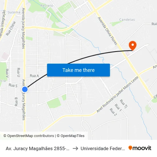 Av. Juracy Magalhães 2855-2905 | Antigo S to Universidade Federal Da Bahia map