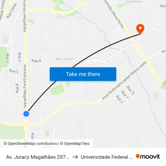 Av. Juracy Magalhães 2970 | Katraca to Universidade Federal Da Bahia map