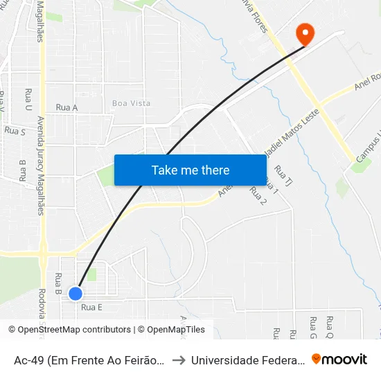 Ac-49 (Em Frente Ao Feirão Dos Móveis) to Universidade Federal Da Bahia map