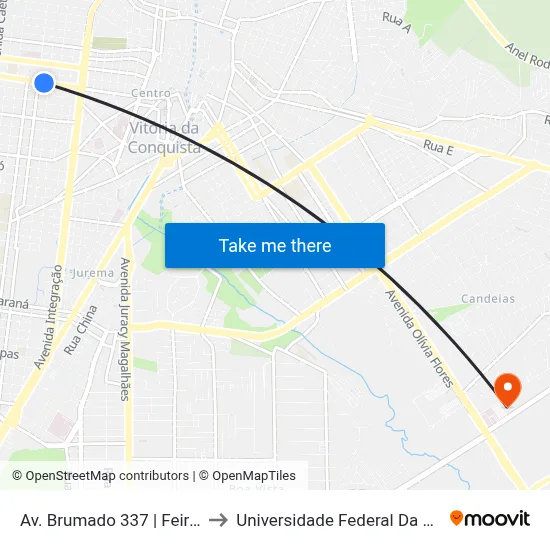 Av. Brumado 337 | Feirinha to Universidade Federal Da Bahia map
