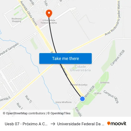 Uesb 07 - Próximo A Creche to Universidade Federal Da Bahia map