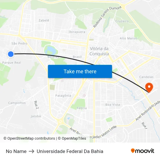 No Name to Universidade Federal Da Bahia map